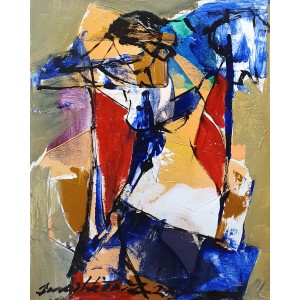 Mashkoor Raza, 12 x 16 Inch, Oil on Canvas, Abstracts Painting, AC-MR-672